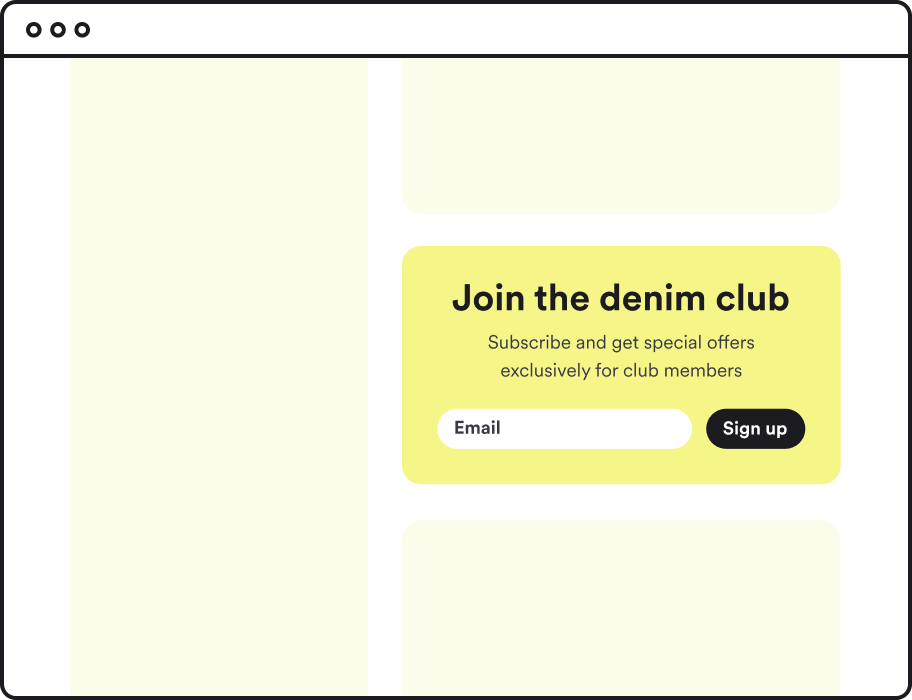 signup embed example